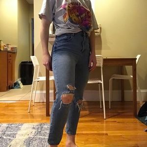 ASOS Denim Petite High Rise Mom Jean W26 L28